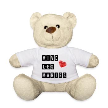 HEIRAT. ES LEBE DIE MARIES. HERZ. ICH LIEBE DICH. ICH LIEBE - Teddy - Weiß - Vorne