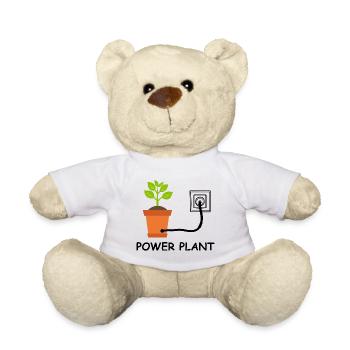Gardening Garden Electrical Engineering Funny Gift - Teddy Bear - white - Front