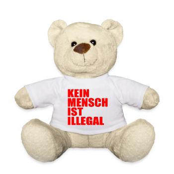 kein mensch ist illegal - Teddy - Weiß - Vorne