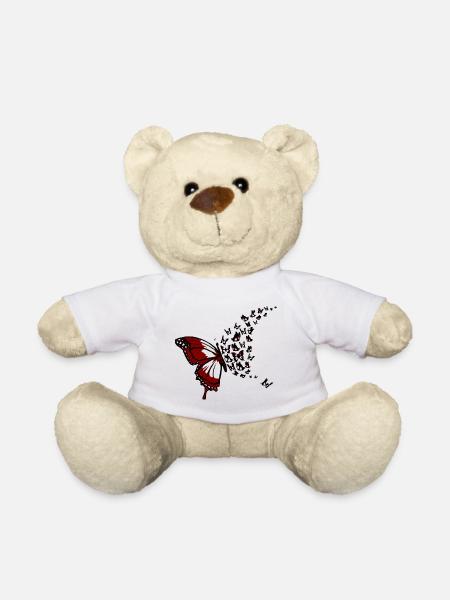 Schmetterlingsschwarm - Teddy - Weiß