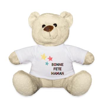 BONNE FÊTE. FÊTE DES MÈRES. FÊTE DES PÈRES. FÊTE - Nounours - blanc - Devant
