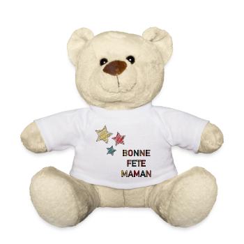 BONNE FÊTE. FÊTE DES MÈRES. FÊTE DES PÈRES. FÊTE - Nounours - blanc - Devant
