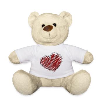 HEART. HEARTS. SAINT VALENTINE. LOVE. LOVE. CHRISTMAS - Teddy Bear - white - Front