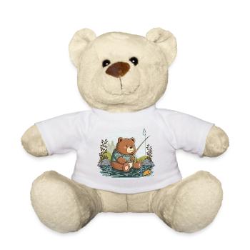 Ours de pêche - Nounours - blanc - Devant