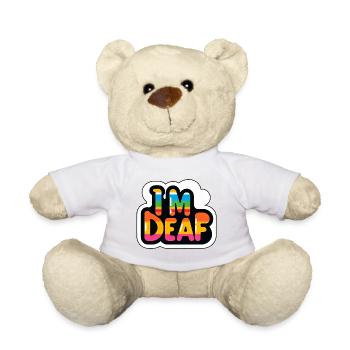 I'm Deaf 39 - Teddy Bear - white - Front