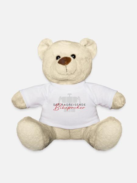 Bikepacker der Radreisende Reise Fahrrad Tour - Teddy - Weiß