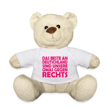 beste an deutschland sind unsere omas gegen rechts - Teddy - Weiß - Vorne