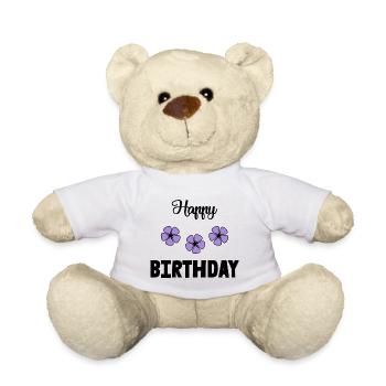 HAPPY BIRTHDAY. HAPPY BIRTHDAY. ANNIVERSARY. - Teddy Bear - white - Front
