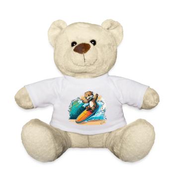 Surft auf Otter - Teddy - Weiß - Vorne