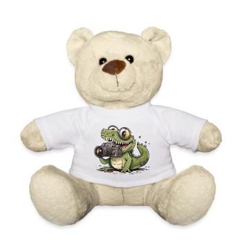 Snap Happy Reptile - Teddy Bear - white - Front