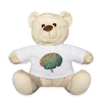 Synaptische Schaltkreise: Eine stilisierte Verschmelzung des Menschlichen - Teddy - Weiß - Vorne