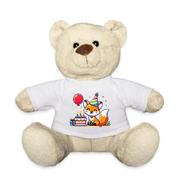 Fox Kid Celebrating Birthday - Teddy - Weiß - Vorne