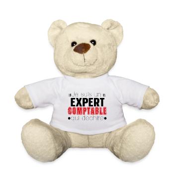 Expert Comptable Comptabilité Cadeau Homme Humour - Nounours - blanc - Devant