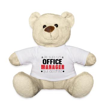 Office Manager Qui Déchire Cadeau - Nounours - blanc - Devant