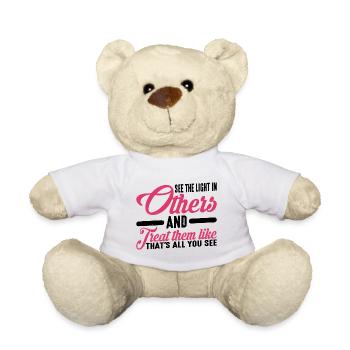 Voir la lumière chez les autres 3 - Nounours - blanc - Devant