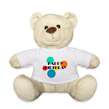ALLES GUTE ZUM GEBURTSTAG!. ALLES GUTE ZUM GEBURTSTAG!. JAHRESTAG. - Teddy - Weiß - Vorne