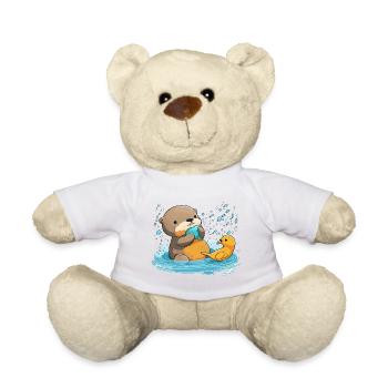 Gummiente Otter - Teddy - Weiß - Vorne