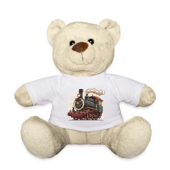 Steam Train Journey - Teddy Bear - white - Front