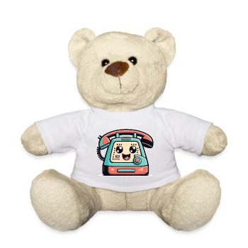 Rotary Phone Retro - Nounours - blanc - Devant