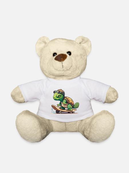 Skateboard-Schildkröte - Teddy - Weiß