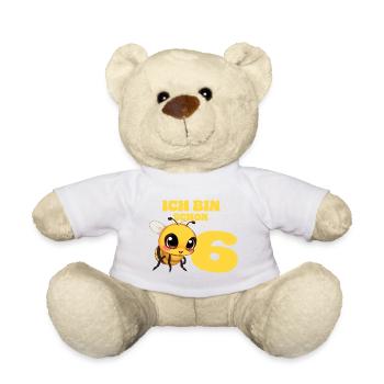 I'm already 6 years old - Bee Birthday Child - Teddy Bear - white - Front