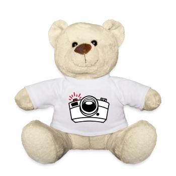 Photo camera drawing for avid photographers - Teddy Bear - white - Front