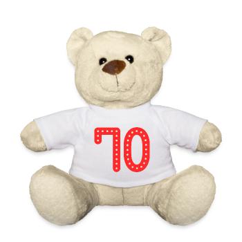 70. 70 YEARS. 70TH ANNIVERSARY. 70TH ANNIVERSARY. - Teddy Bear - white - Front