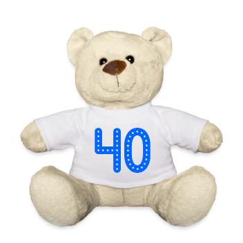 40. 40 JAHRE. 40-JÄHRIGES JUBILÄUM. 40-JÄHRIGES JUBILÄUM. - Teddy - Weiß - Vorne