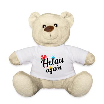 Helau, Fasnacht, Fasching, Karneval - Teddy - Weiß - Vorne