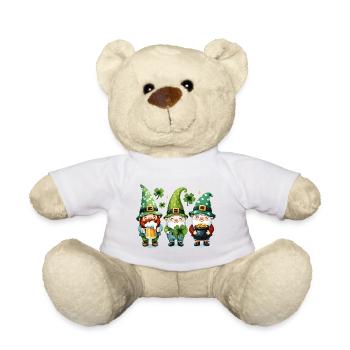 St. Patrick's Day Shamrock St. Patrick's Gnome - Teddy Bear - white - Front