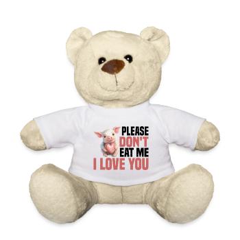 Please Don't Eat Me, I Love You 6 - Teddy Bear - white - Front