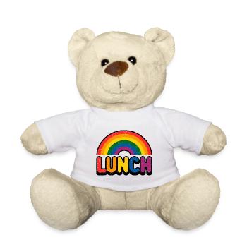 LGBTQ-Regenbogen-Mittagessen - Bunte Pride - Teddy - Weiß - Vorne