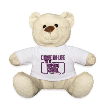 Je n’ai pas de vie Je suis à l’école d’infirmières 2 - Nounours - blanc - Devant