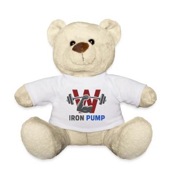 Iron Pump Krafttraining Emblem - Teddy - Weiß - Vorne
