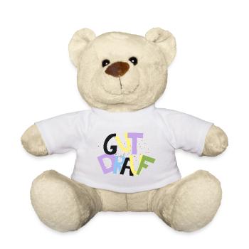 Gut drauf, Gute Laune, Positiv, Ja, Karneval, Gut - Teddy - Weiß - Vorne