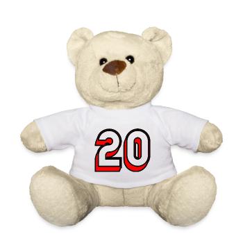 20 YEARS,20TH ANNIVERSARY,20 ANNIVERSARY 20 YEARS,20 - Teddy Bear - white - Front