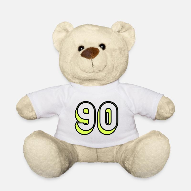 90. ANNIVERSAIRE. HAPPY BIRTHDAY - Nounours - blanc