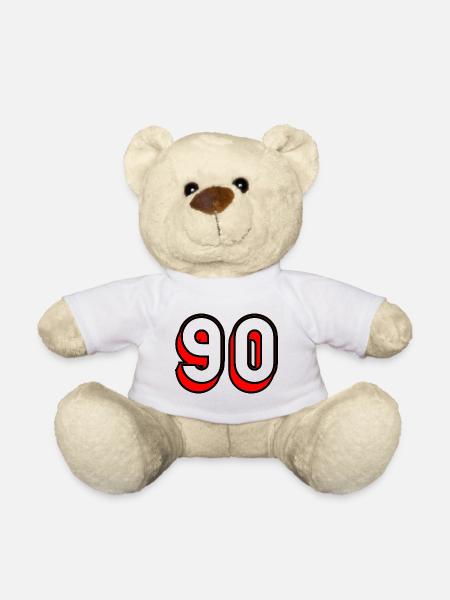 90. 90 JAHRE. 90-JÄHRIGES JUBILÄUM. GEBURTSTAG 90 JAHRE. - Teddy - Weiß