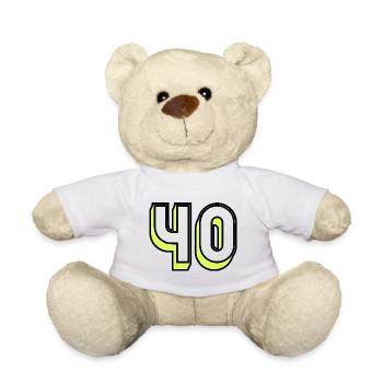 40. ANNIVERSAIRE. HAPPY BIRTHDAY. - Nounours - blanc - Devant
