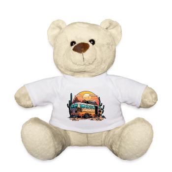 School Bus Adventure - Teddy Bear - white - Front