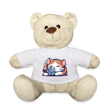 Câlin Chat Et Souris Amoureux - Nounours - blanc - Devant