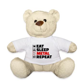 Eat Sleep Metal Repeat - Teddy Bear - white - Front