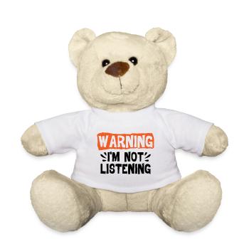 Warning I'm Not Listening 29 - Teddy - Weiß - Vorne