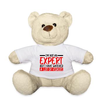 Not An Expert But I Have Watched A Lot Of Videos 3 - Teddy Bear - white - Front