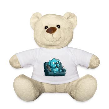Couch Potato Dog - Teddy Bear - white - Front