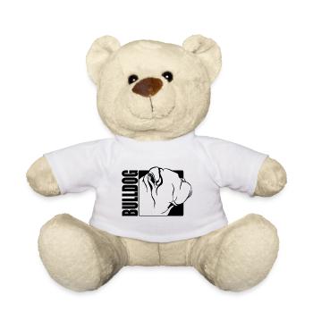 Bulldog Profile Dogs Dog Wilsigns - Teddy Bear - white - Front
