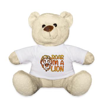 Rugir je suis un lion 4 - Nounours - blanc - Devant
