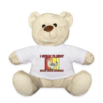 I Speak Fluent Bock Bock Bogahk 3 - Teddy Bear - white - Front