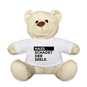 Spruch Rechts Rassismus Geschenk Protest Hass Idee - Teddy - Weiß - Vorne