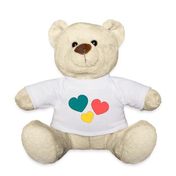 CŒUR. CŒURS. HEART. BISOU. SMACK. BISOUS. - Nounours - blanc - Devant